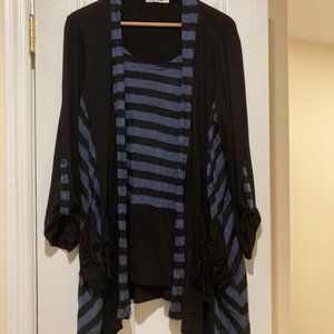 She's Boho Cardigan with attached tank top